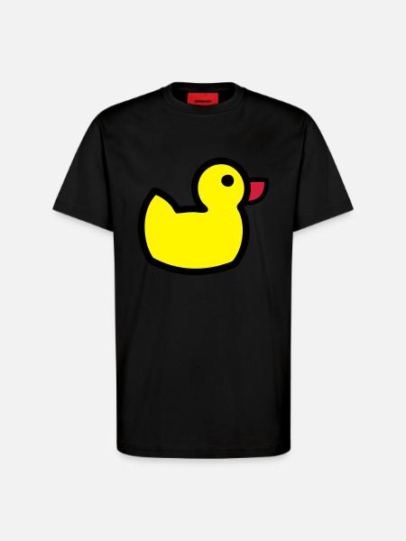 Ducky - T-shirt bio décontracté fabriqué en UE - SOLID BLACK