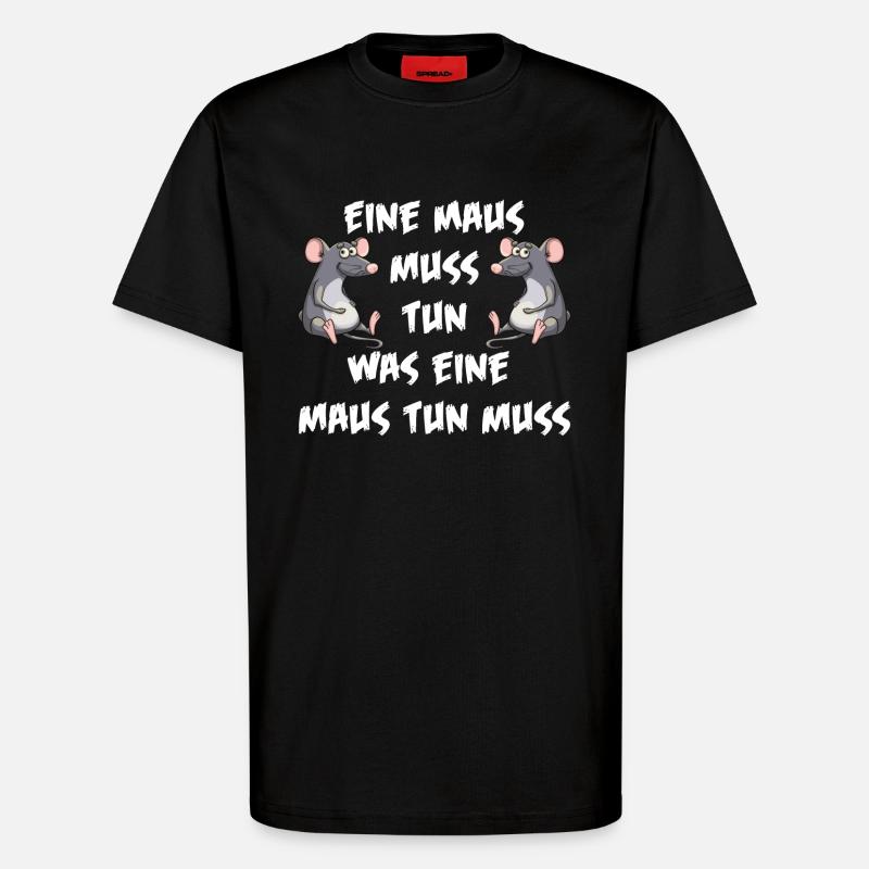 Maus tun muss - T-Shirt - made by SPREAD - SOLID BLACK
