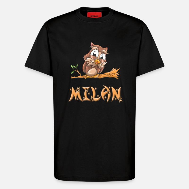 Eule Milan - T-Shirt - made by SPREAD - SOLID BLACK