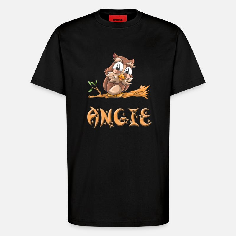 Eule Angie - T-Shirt - made by SPREAD - SOLID BLACK
