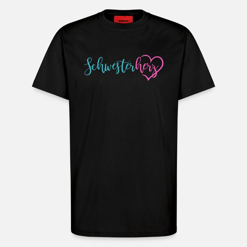 sœurette - T-shirt bio décontracté fabriqué en UE - SOLID BLACK