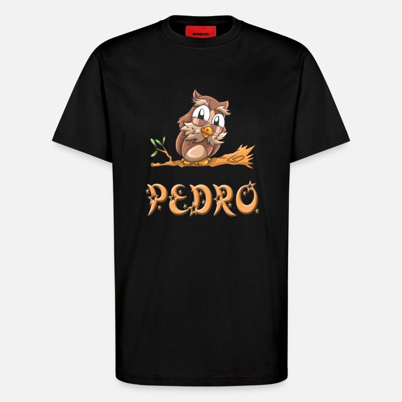 Eule Pedro - T-Shirt - made by SPREAD - SOLID BLACK