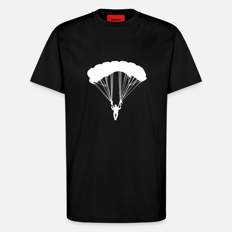 Weisser Fallschirm - T-Shirt - made by SPREAD - SOLID BLACK