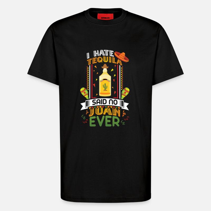 Party tequila drinking - T-Shirt - made by SPREAD - SOLID BLACK