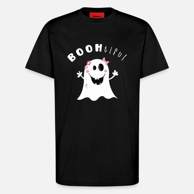BOOtifil Geisterstunde I Mädchen Halloween - T-Shirt - made by SPREAD - SOLID BLACK