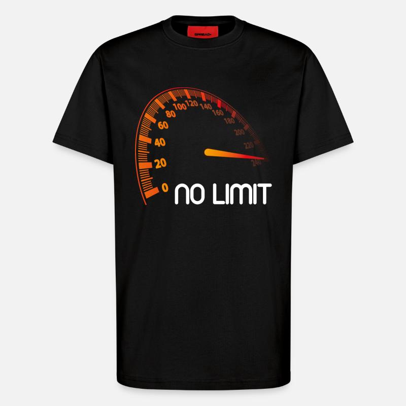 Tacho - No Limit - T-Shirt - made by SPREAD - SOLID BLACK