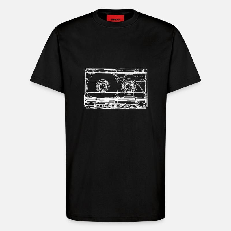 Retro Kassette - T-Shirt - made by SPREAD - SOLID BLACK