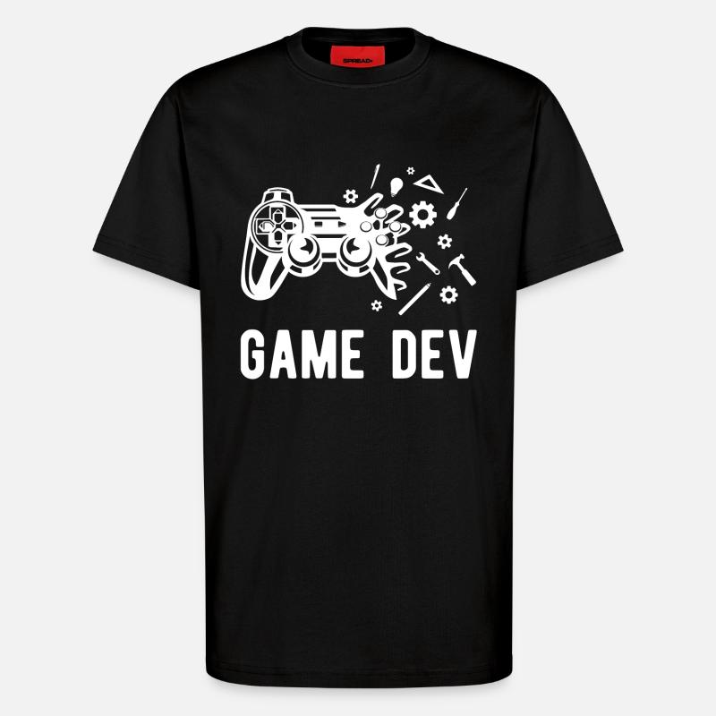 Game Dev - T-shirt bio décontracté fabriqué en UE - SOLID BLACK