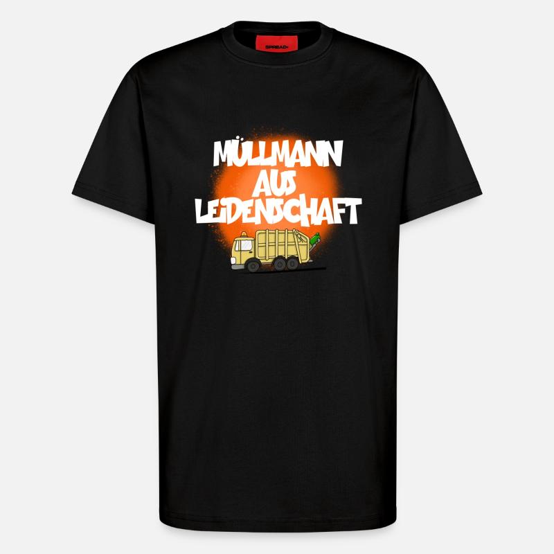 MÜLLMANN AUS LEIDENSCHAFT - T-Shirt - made by SPREAD - SOLID BLACK