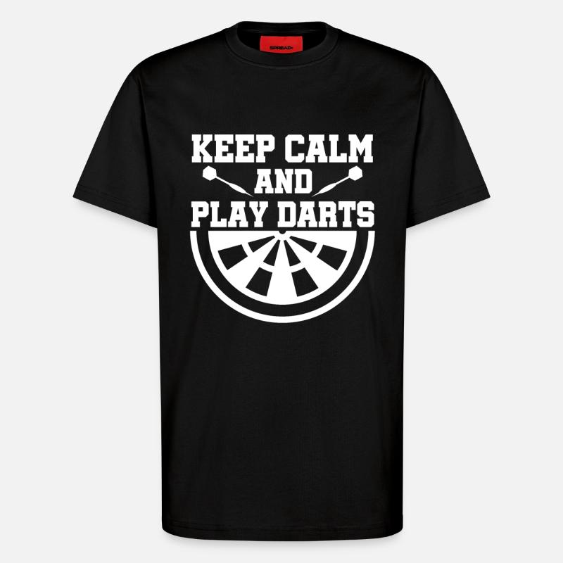 Keep Calm And Play Darts - T-Shirt - made by SPREAD - SOLID BLACK