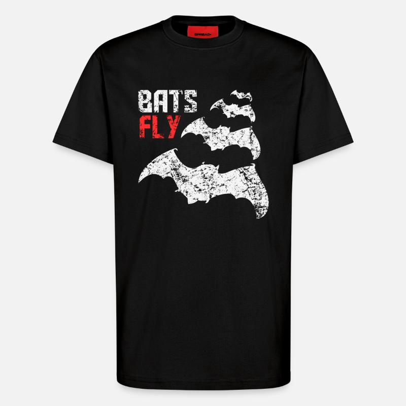 Bats Fly - T-Shirt - made by SPREAD - SOLID BLACK