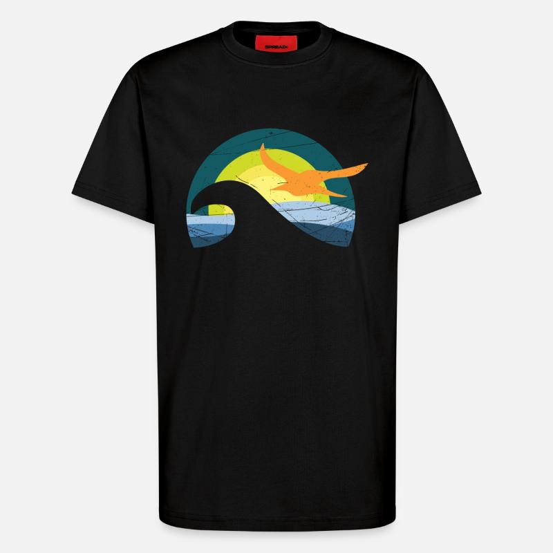 Möwe am Meer - T-Shirt - made by SPREAD - SOLID BLACK