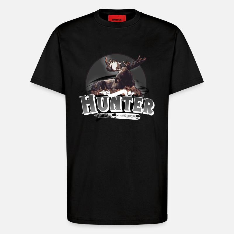 Hunter hunter hunting - T-Shirt - made by SPREAD - SOLID BLACK
