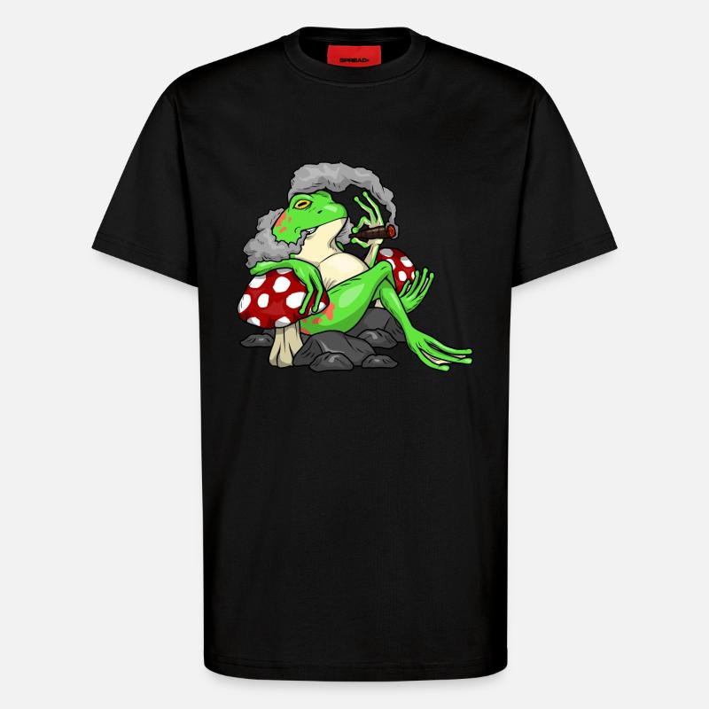 Frosch Zigarre - T-Shirt - made by SPREAD - SOLID BLACK