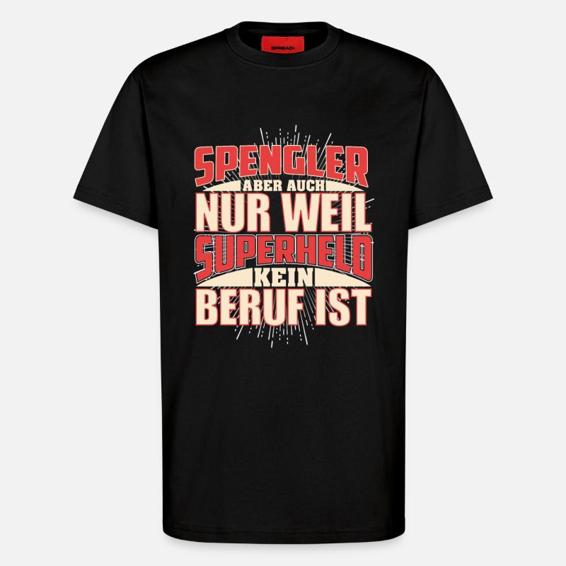 Spengler Superheld - T-Shirt - made by SPREAD - SOLID BLACK