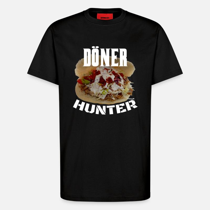 Döner Kebab Hunter - T-Shirt - made by SPREAD - SOLID BLACK