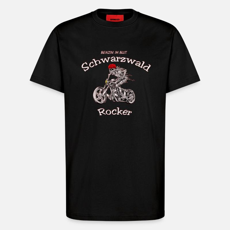 Schwarzwald Skelett-Rocker - T-Shirt - made by SPREAD - SOLID BLACK