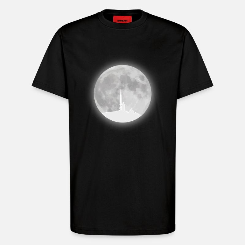 Chunk full moon resin - T-Shirt - made by SPREAD - SOLID BLACK