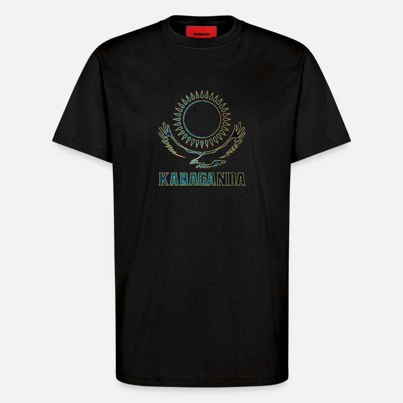Karaganda Kasachstan Geschenk - T-Shirt - made by SPREAD - SOLID BLACK