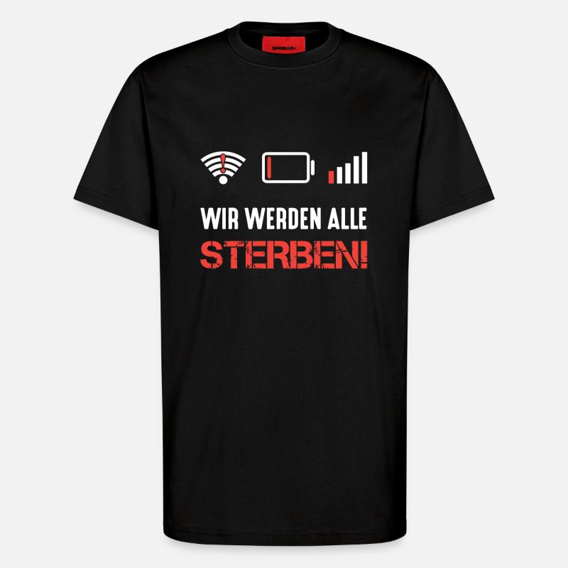 Kein Internet - T-Shirt - made by SPREAD - SOLID BLACK
