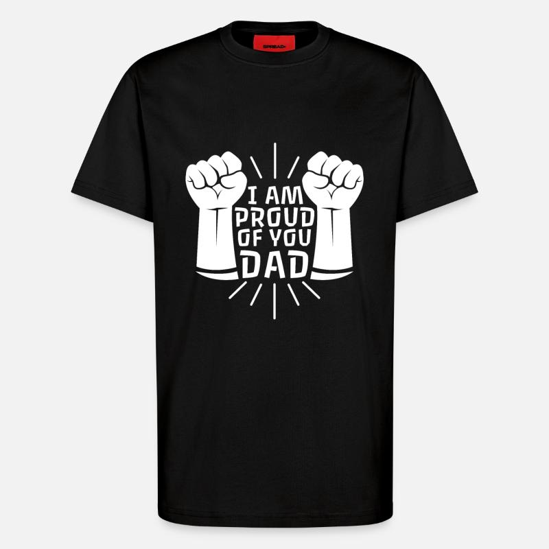 Stolzes Väter-Dankesmotiv mit Fäusten - T-Shirt - made by SPREAD - SOLID BLACK
