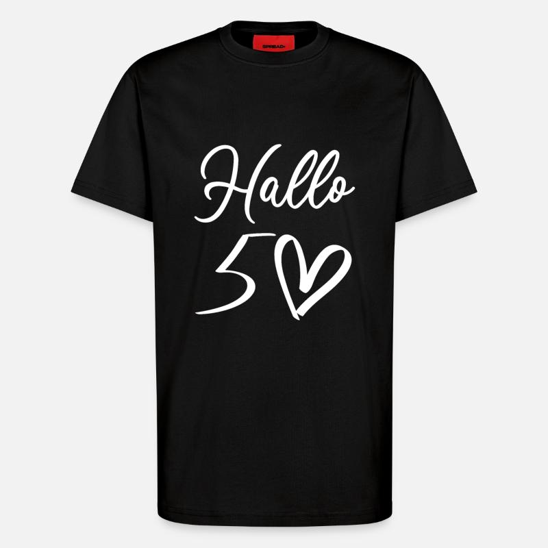 Warm welcome with handwritten design - T-Shirt - made by SPREAD - SOLID BLACK