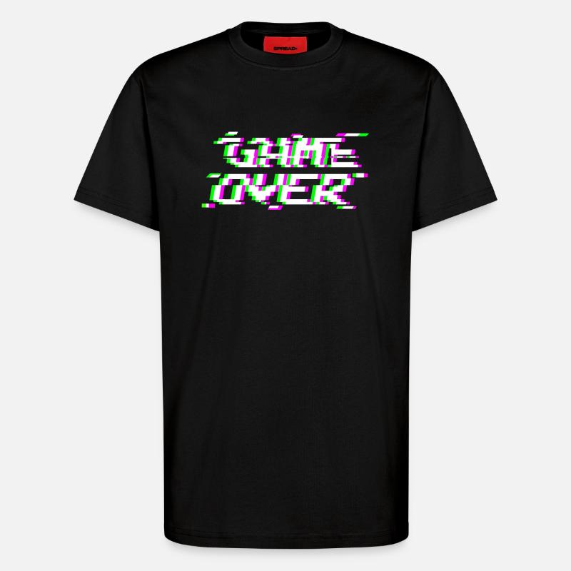 Game Over Glitch - T-Shirt - made by SPREAD - SOLID BLACK
