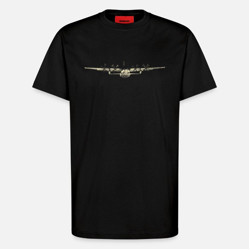 C-130 Herkules - T-Shirt - made by SPREAD - SOLID BLACK