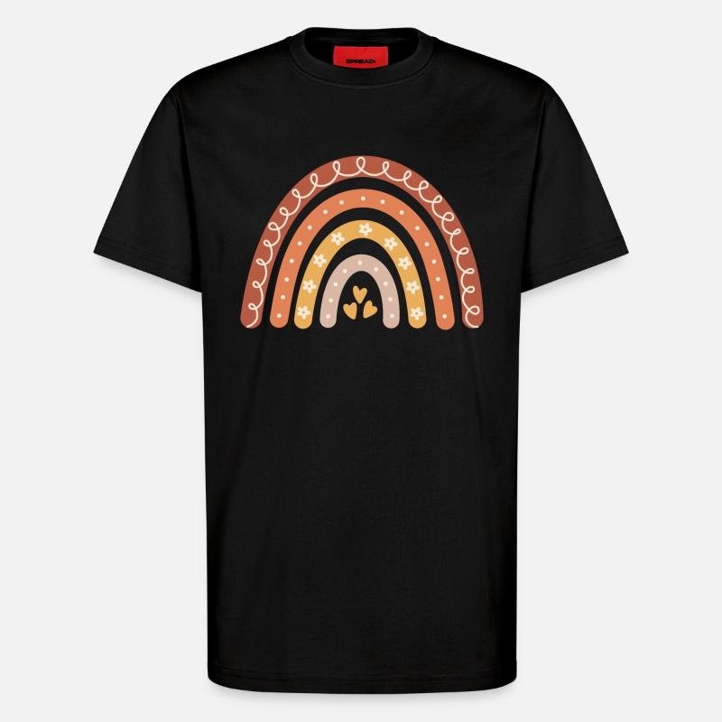 Boho Regenbogen - T-Shirt - made by SPREAD - SOLID BLACK