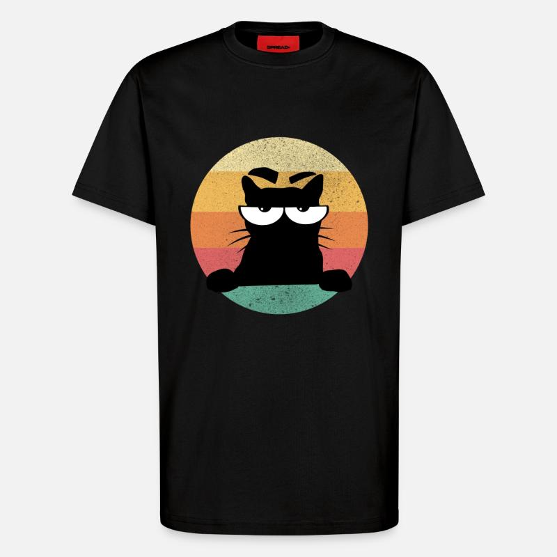Chat Pas de chat bouc - T-shirt bio décontracté fabriqué en UE - SOLID BLACK