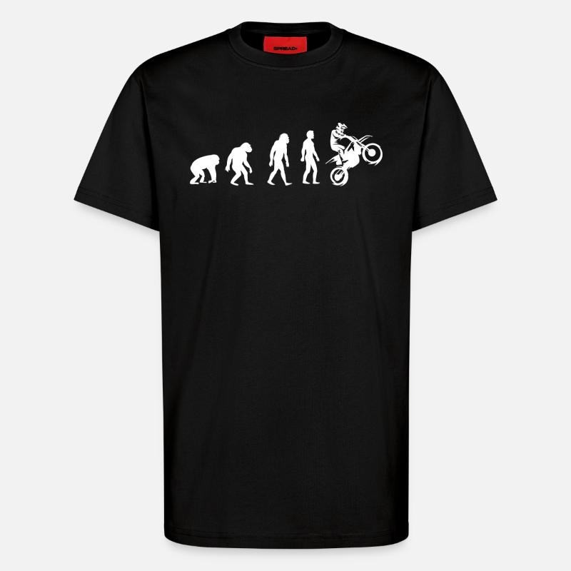 Entwicklung zum Motorradfahrer - T-Shirt - made by SPREAD - SOLID BLACK