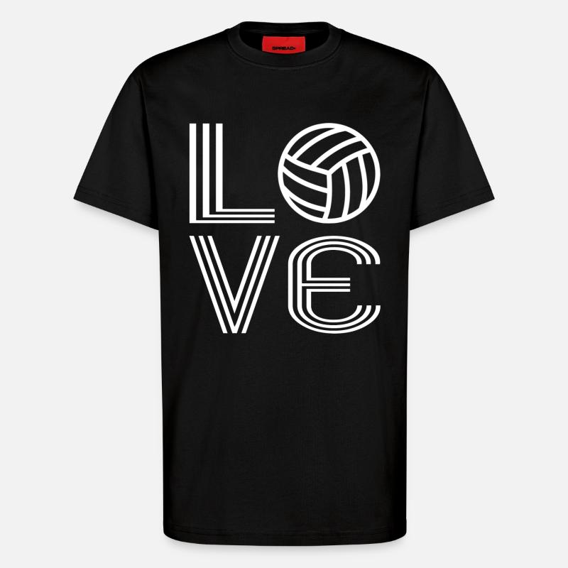 Le volley-volley - T-shirt bio décontracté fabriqué en UE - SOLID BLACK