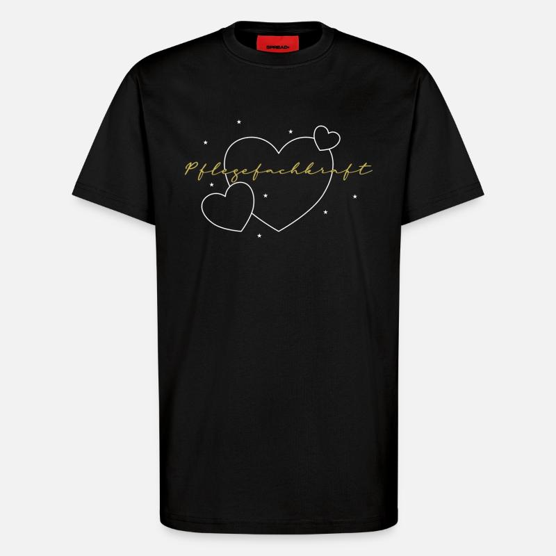 Pflege Herz Fachkraft Liebe - T-Shirt - made by SPREAD - SOLID BLACK