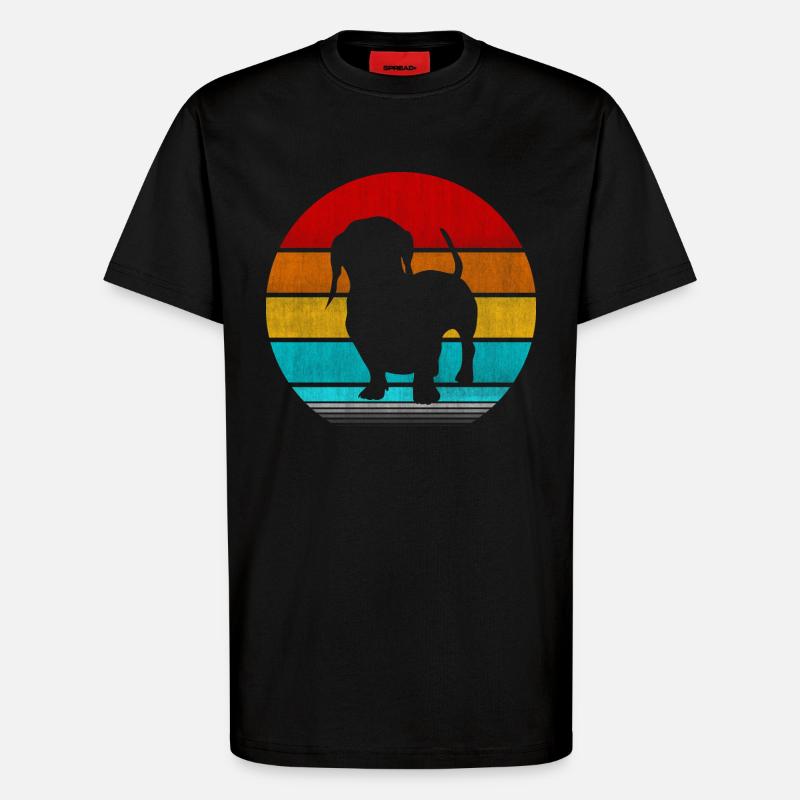 Dackel - T-Shirt - made by SPREAD - SOLID BLACK