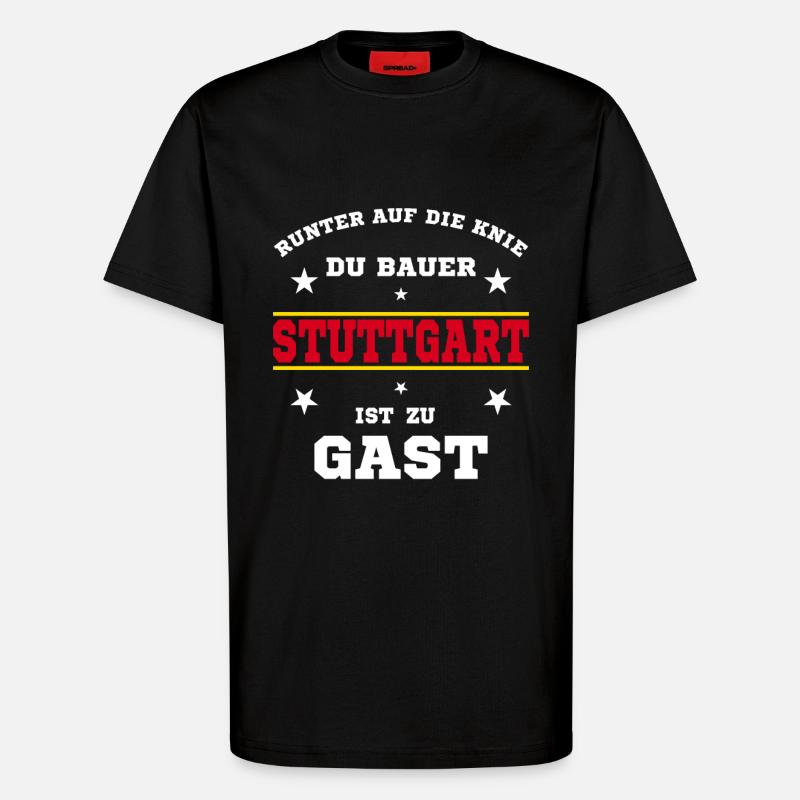 Stuttgart Fussball Fan Stadion - T-Shirt - made by SPREAD - SOLID BLACK