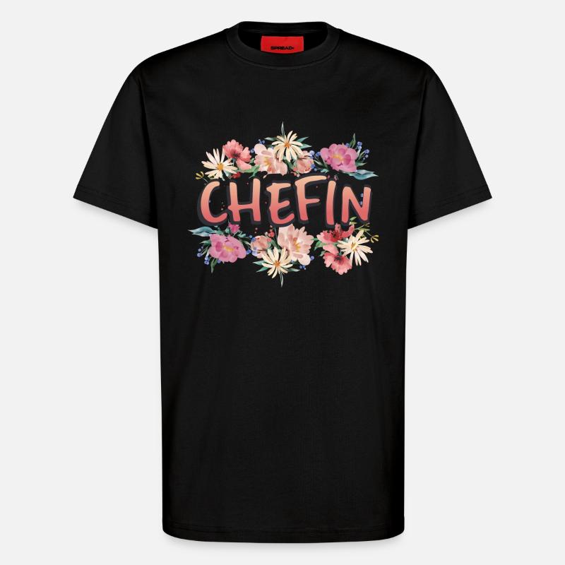 Chefin - T-Shirt - made by SPREAD - SOLID BLACK
