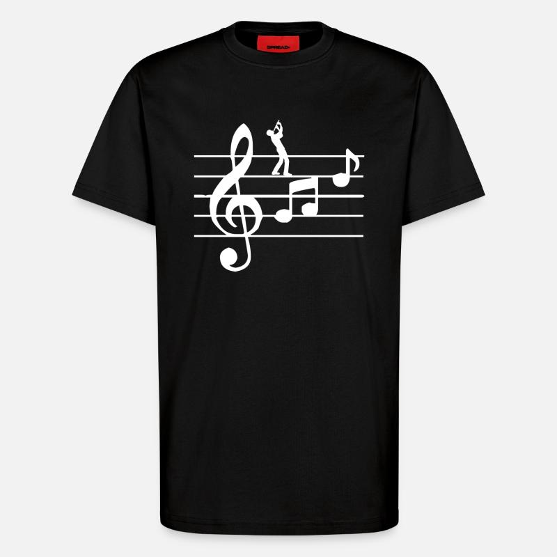 Flöte Blasinstrumente - T-Shirt - made by SPREAD - SOLID BLACK