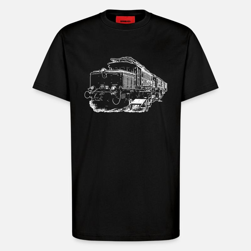E94 Train The Crocodile - T-Shirt - made by SPREAD - SOLID BLACK