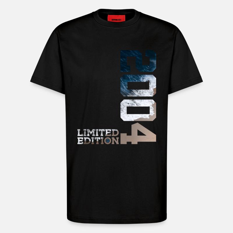 22E ANNIVERSAIRE ÉDITION LIMITÉE 2004 - T-shirt bio décontracté fabriqué en UE - SOLID BLACK