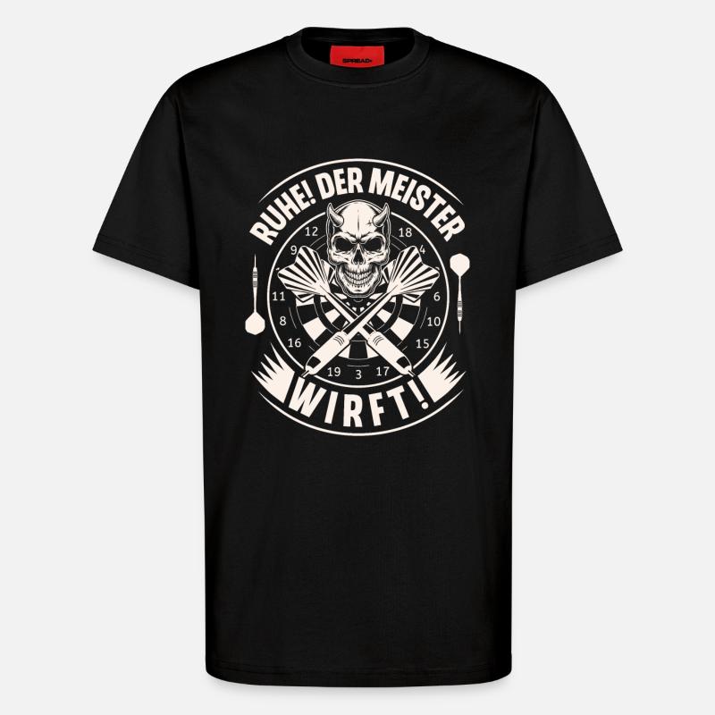 Dart Darten Darts - T-Shirt - made by SPREAD - SOLID BLACK