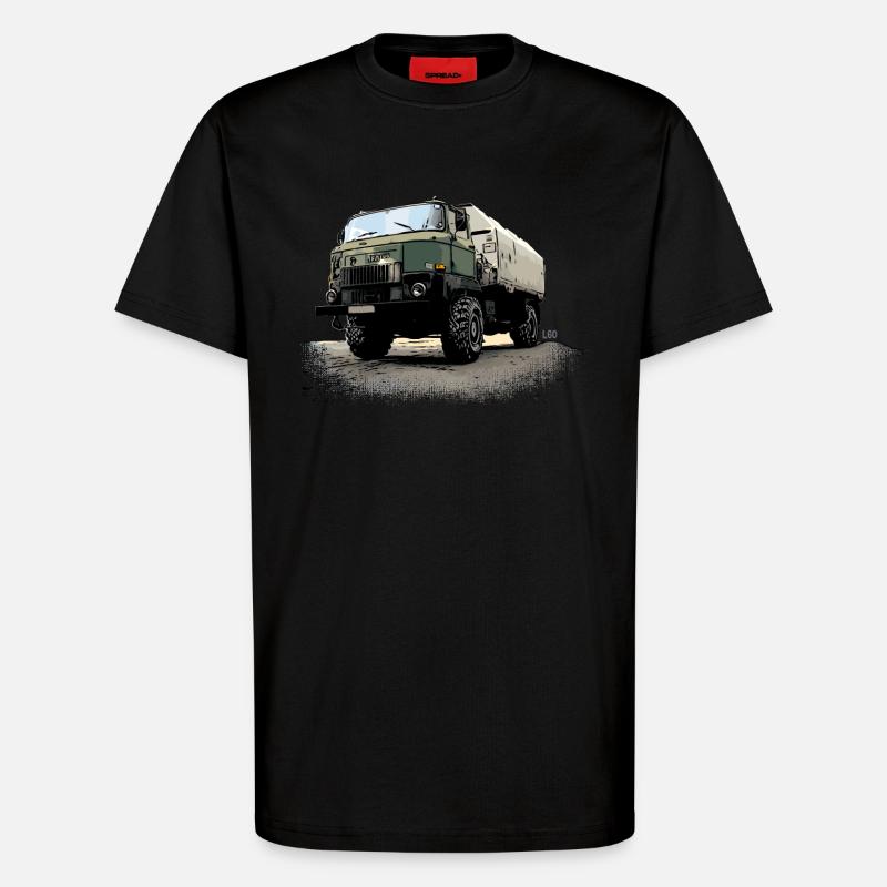 IFA | L60 | DDR | LKW - T-Shirt - made by SPREAD - SOLID BLACK