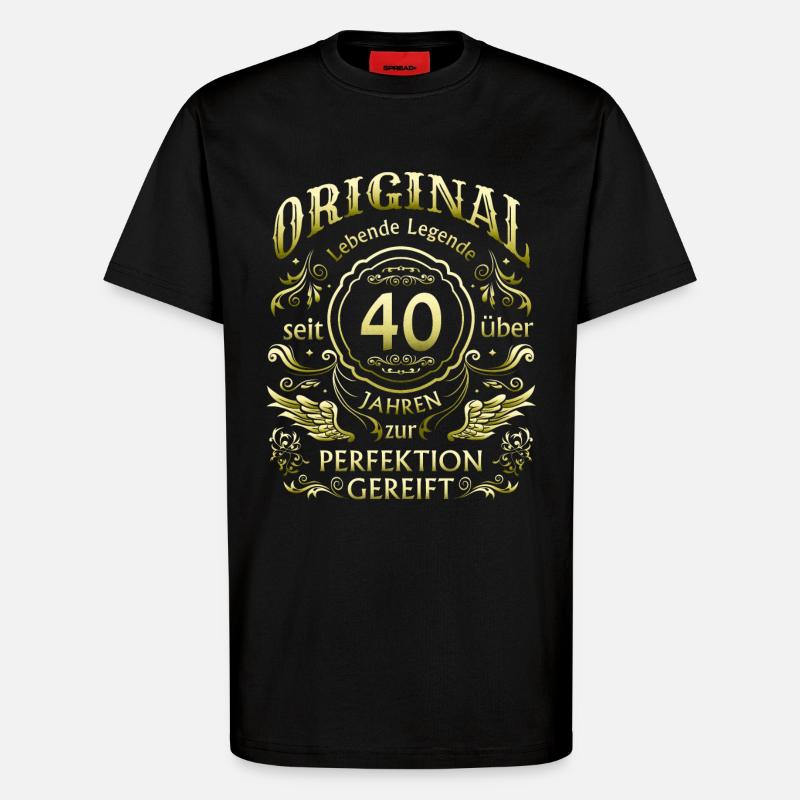 40 Jahre Gereift - T-Shirt - made by SPREAD - SOLID BLACK