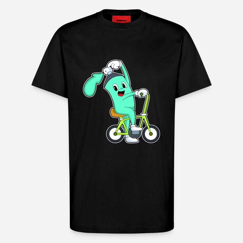Bombe aérosol avec vélo - T-shirt bio décontracté fabriqué en UE - SOLID BLACK