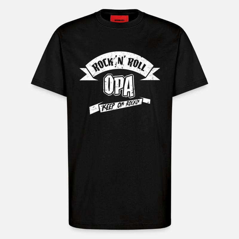 coolster Opa - T-Shirt - made by SPREAD - SOLID BLACK