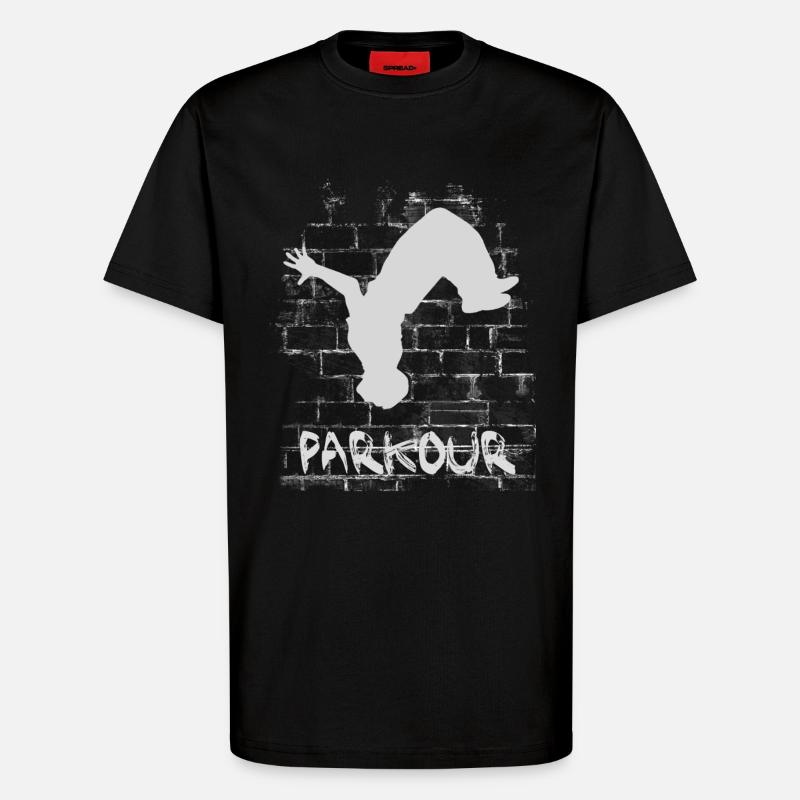 Parkour - T-Shirt - made by SPREAD - SOLID BLACK