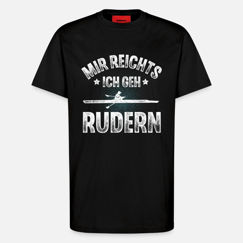 Rudern Ruderer Ruderboot - T-Shirt - made by SPREAD - SOLID BLACK