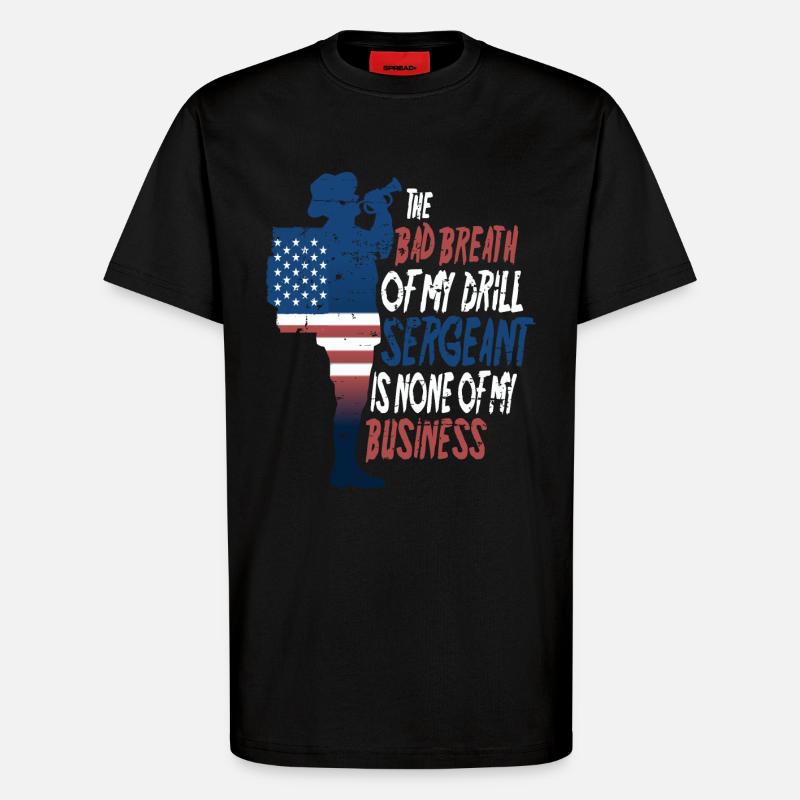 Drill Sergeant - T-Shirt - made by SPREAD - SOLID BLACK