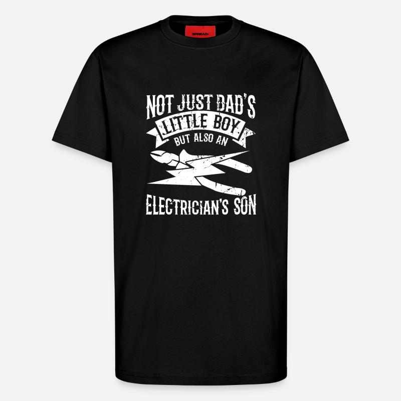 Electrical engineer son - T-Shirt - made by SPREAD - SOLID BLACK
