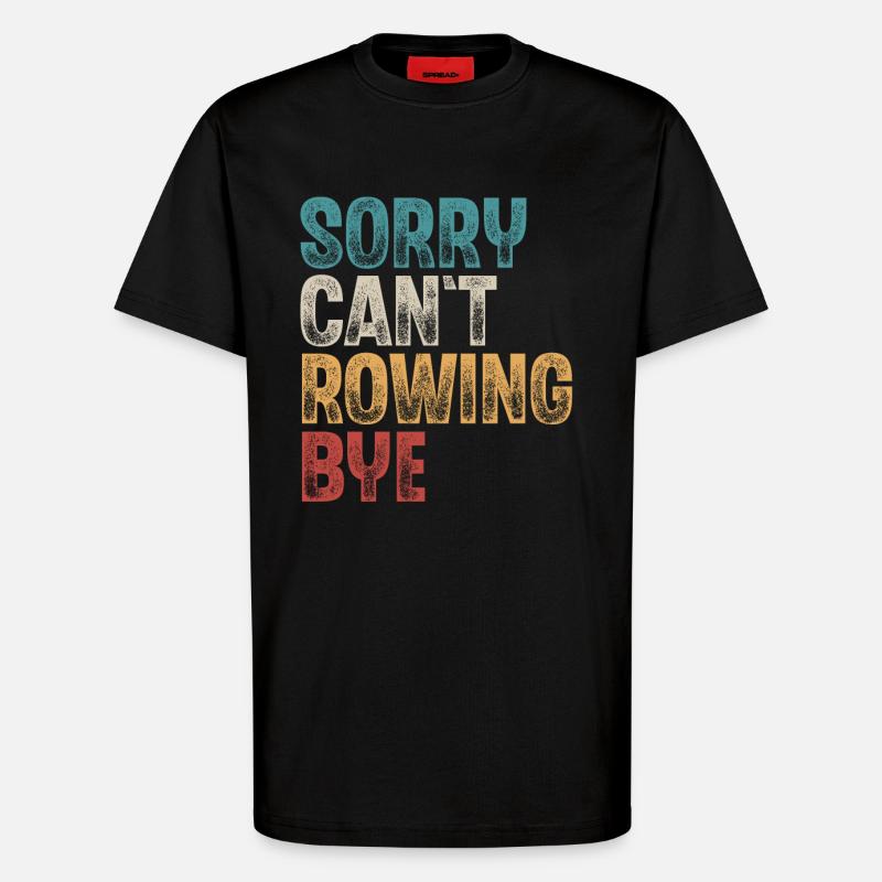 Rudern Ruderer Ruderboot - T-Shirt - made by SPREAD - SOLID BLACK