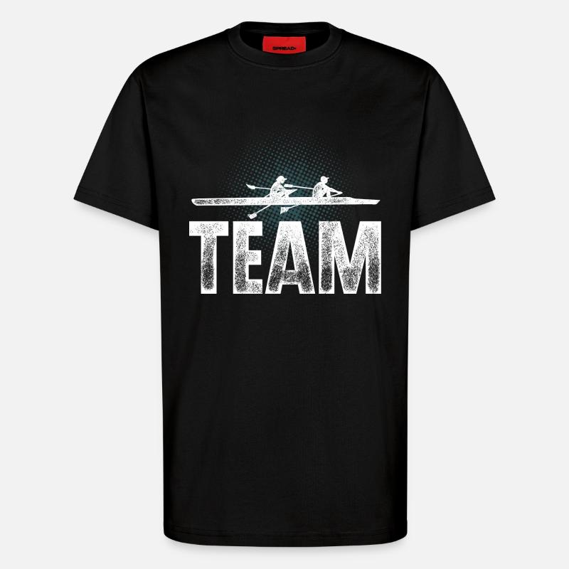 Rowing Rower Rowing Boat Team - T-Shirt - made by SPREAD - SOLID BLACK